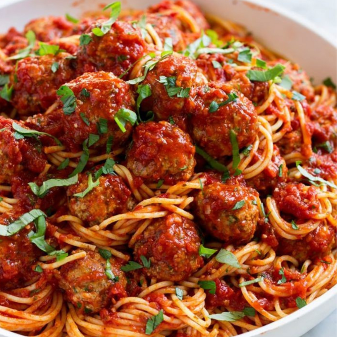 Tasty Italian Spaghetti and Meatballs