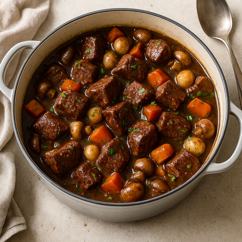 Classic French Beef Bourguignon