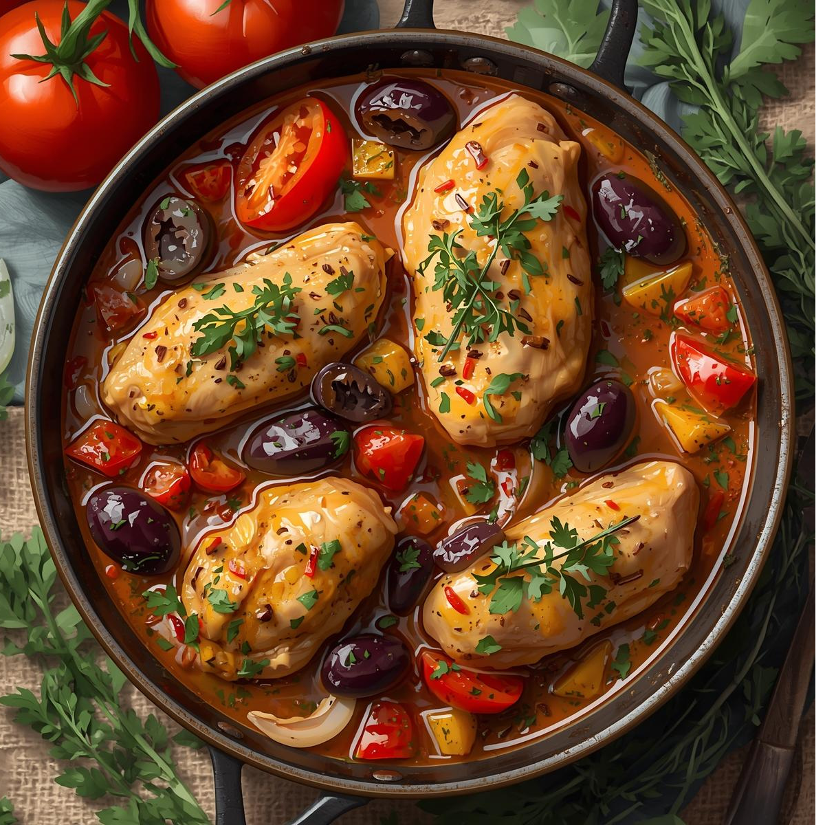 Greek-Style Chicken Stew | Recipefeasts