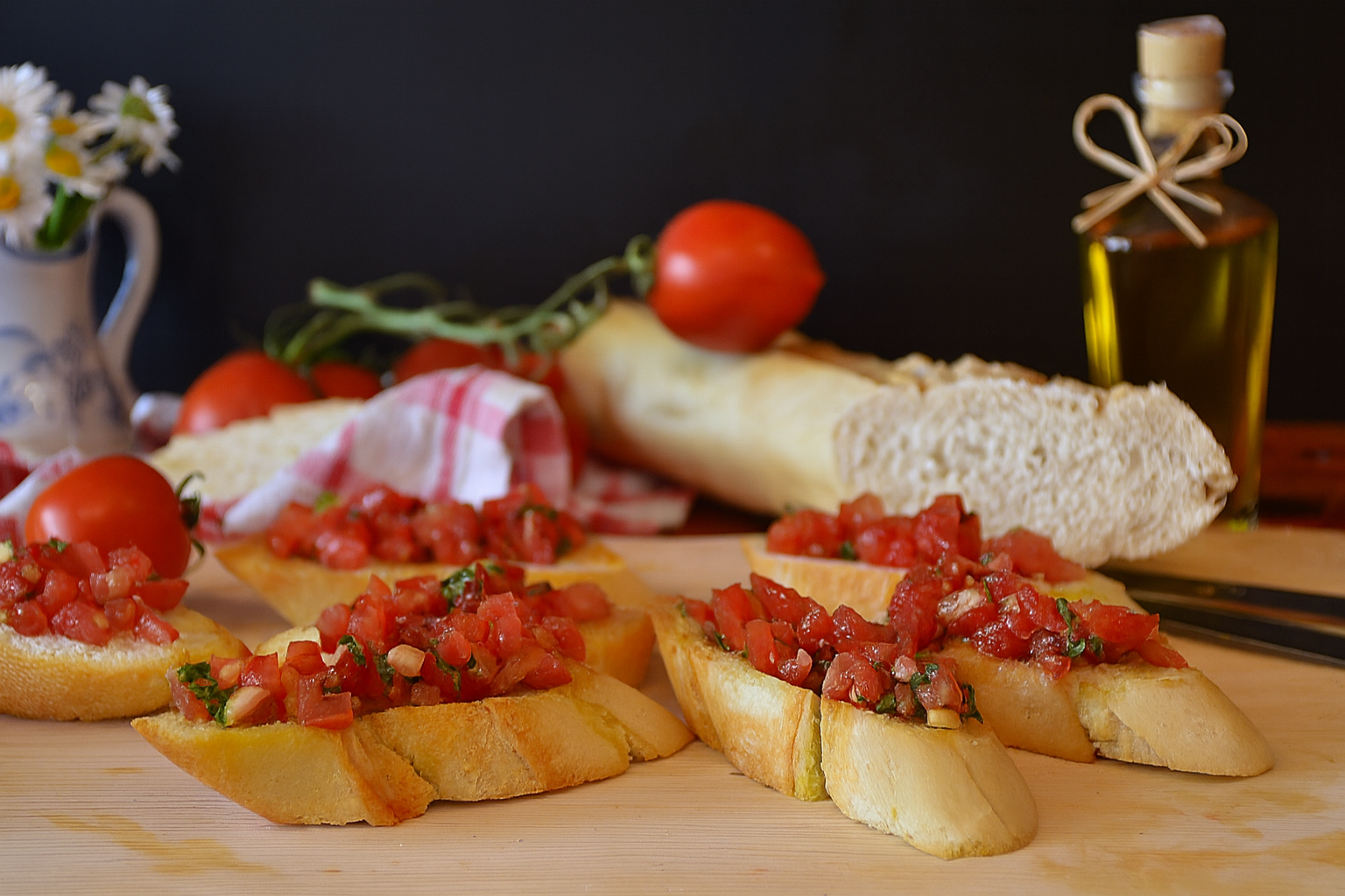 Classic Italian Tomato Bruschetta Appetiser