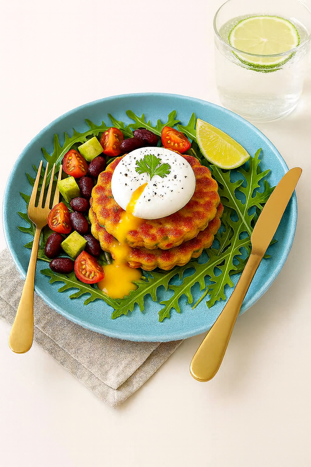 How to Make Sweetcorn Fritters on a Bed of Rocket Salad (Crispy, Light & Ready in 25 Minutes)