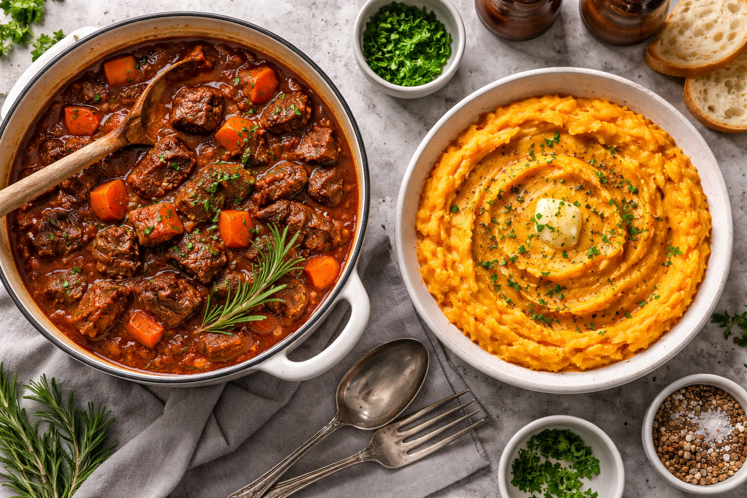 How to Make Mediterranean Beef Stew and Mash feast